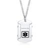 AMRECH Personalized Medical Alert ID Necklace for Men,Laser Engraved Stainless Steel Tag Pendant Necklaces Emergency Identification First Aid-Free Engraving view 1