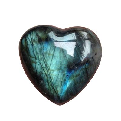 1pc Moonstone Crystal Labradorite Palm Stone Healing Quartz Gemstone Worry Stone Heart Shape for Jewllery Making Therapy