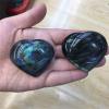 1pc Moonstone Crystal Labradorite Palm Stone Healing Quartz Gemstone Worry Stone Heart Shape for Jewllery Making Therapy view 4