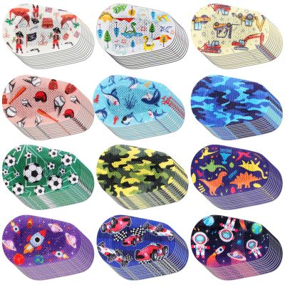 120 Pcs Adhesive Eye Patches for Kids Boys, 12 Styles Eye Patches Cute Boys Toddler Patch Bandages