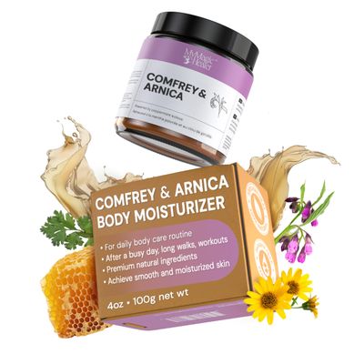 MyMagicHealer Comfrey & Arnica Salve | Herbal Balm, Body Moisturizer with Botanical Ingredients 4 oz