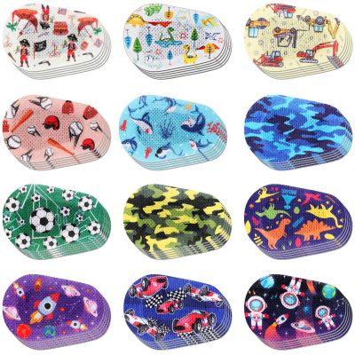 60 Pcs Adhesive Eye Patches for Kids Boys, 12 Styles Eye Patches Cute Boys Toddler Patch Bandages