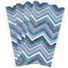 Savannan Kitchen Dish Cloths, Nautical Watercolor Wave Stripes Zigzag Geometric Pattern Blue Ultra Soft Absorbent Dish Towels for Drying Dishes Quick Drying Towels Dish Rags 4 Pack view 1