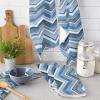 Savannan Kitchen Dish Cloths, Nautical Watercolor Wave Stripes Zigzag Geometric Pattern Blue Ultra Soft Absorbent Dish Towels for Drying Dishes Quick Drying Towels Dish Rags 4 Pack view 3