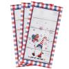 Savannan Kitchen Dish Cloths, Independence Day Land of The Free Gnome Flag Balloon Wood Red Blue Plaid Ultra Soft Absorbent Dish Towels for Drying Dishes Quick Drying Towels Dish Rags 3 Pack view 1