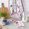 Savannan Kitchen Dish Cloths, Independence Day Land of The Free Gnome Flag Balloon Wood Red Blue Plaid Ultra Soft Absorbent Dish Towels for Drying Dishes Quick Drying Towels Dish Rags 3 Pack view 3