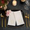 Linen-Feel Mongrammed Napkins Paper, 50-Pack 12" x 17" Gold Foil Letter X Napkins Disposale, Initial Guest Towels For Wedding, Bathroom, Party, Baby Shower, Or Event view 4