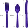 DecorRack Plastic Cutlery Set, Royal Blue Colored Plastic Silverware Sets for Parties, 240 Piece Bulk Heavy Duty Utensils (Royal Blue, 240 Pieces) view 2