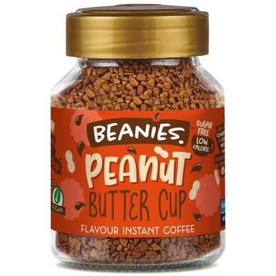 Beanies Flavour Instant Coffee - Instant Flavored Coffee - Bold & Adventurous Full-On Flavor - An Indulgent Sugar Free Taste Explosion - Low Calorie - Vegan & Gluten Free - Wheat & Dairy Free, 6 Jars (Peanut Butter Cup)