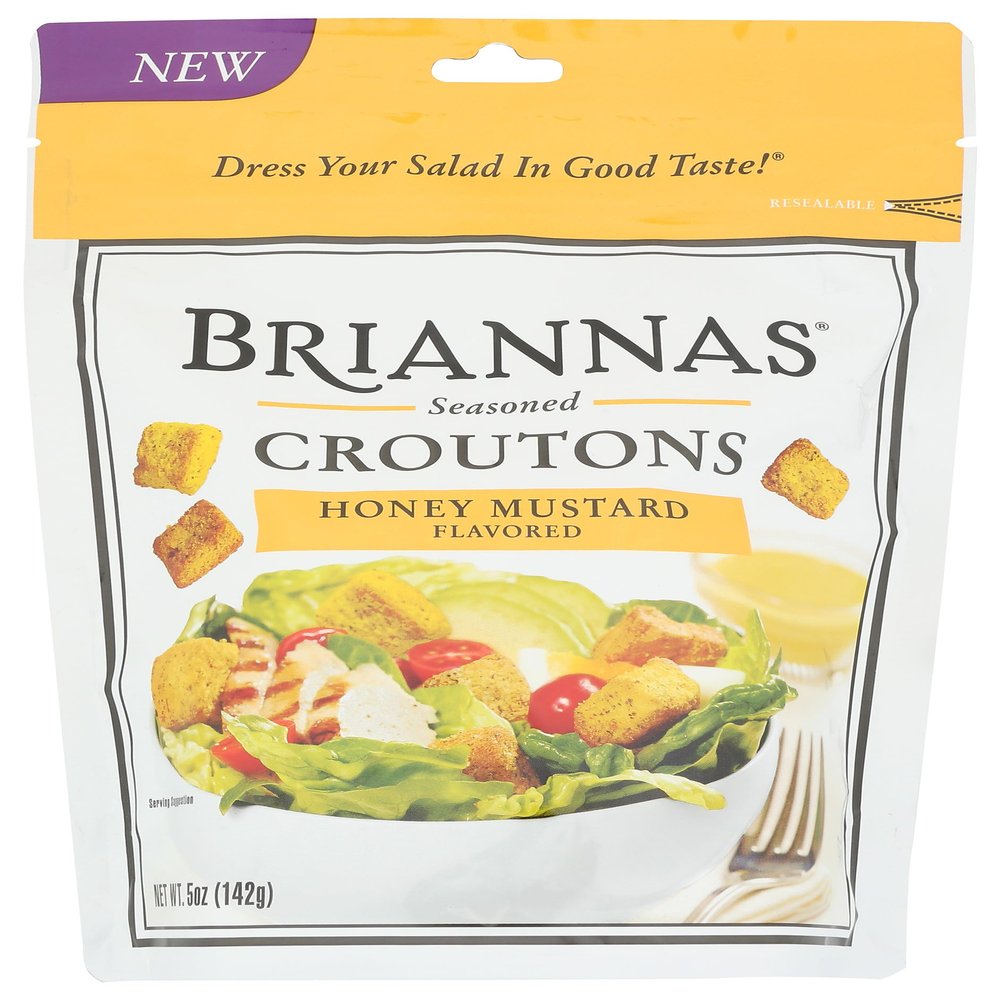 Brianna's Honey Mustard Flavored Croutons, No Artificial Flavors, 5 Ounces (Pack Of 6)