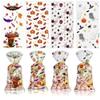 Ai-Fun 100 Packs Holidays Cellophane Bags Plastic Candy Treat Bags Gift Pack Goodie Bag with Twist Ties for Halloween, Christmas, Valentine's Day Party Favors (Halloween) view 1