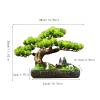 Fake Plants Artificial Bonsai Pine Tree Fake Plants Room Decor for Bedroom Aesthetic and Home Farmhouse Bathroom Decor, Height 11 Inchwith Cleaning Brush Bonsai Tree view 2