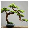 Fake Plants Artificial Bonsai Pine Tree, 19.6 Inch Faux Potted Plant Fake Tree Pot Ornaments Cedar Bonsai Plant for Living Rooms, Tea Roomswith Cleaning Brush Bonsai Tree view 1
