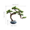 Fake Plants Artificial Bonsai Pine Tree, 19.6 Inch Faux Potted Plant Fake Tree Pot Ornaments Cedar Bonsai Plant for Living Rooms, Tea Roomswith Cleaning Brush Bonsai Tree view 2