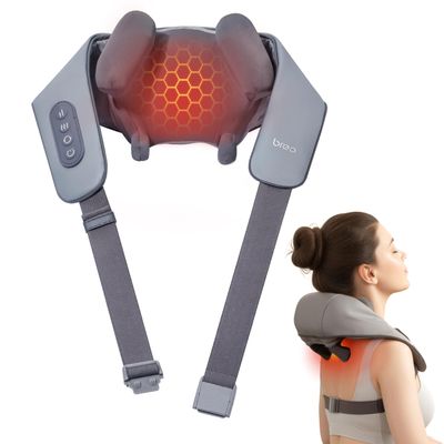 Breo N5 Mini Neck Massager with Heat, Electric Massager for Neck & Shoulder, Shiatsu Shoulder Massager