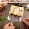 CUDICY Christmas Cookie Bags 200pcs Snowflake Cellophane Treat Bags 5.5x5.5 Self Adhesive Cookie Bag for Gift Giving Packaging Candy Goodie Holiday Homemade Bakery view 3