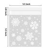 CUDICY Christmas Cookie Bags 200pcs Snowflake Cellophane Treat Bags 5.5x5.5 Self Adhesive Cookie Bag for Gift Giving Packaging Candy Goodie Holiday Homemade Bakery view 4