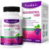 100% Natural Resveratrol - 1480mg Per Serving, 90 Veggie Capsules, 99% Pure Trans-Resveratrol, Antioxidant for Healthy Aging, Brain & Heart Support view 1