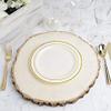 Balsa Circle 30 pcs 8-Inch Ivory with Gold Trim Plastic Round Plates - - Disposable Dishes for Weddings Parties Birthdays Receptions Events Catering Buffet Dinnerware Tableware Decorations view 4