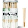ViProll Pre Rolled Cones 1 1/4 Size 50 Pack, Natural Unbleached Rolling Papers with W-shaped Tips, Slow & Even Burning Preroll Cones, Packing Tubes Included for Party Gift (84mm) view 1