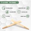 ViProll Pre Rolled Cones 1 1/4 Size 50 Pack, Natural Unbleached Rolling Papers with W-shaped Tips, Slow & Even Burning Preroll Cones, Packing Tubes Included for Party Gift (84mm) view 2