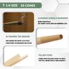 ViProll Pre Rolled Cones 1 1/4 Size 50 Pack, Natural Unbleached Rolling Papers with W-shaped Tips, Slow & Even Burning Preroll Cones, Packing Tubes Included for Party Gift (84mm) view 3