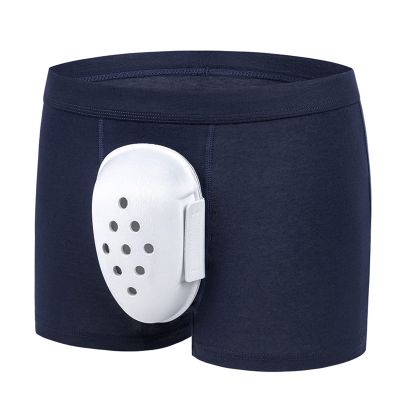 Ibluelover Circumcision Underwear for Men After Circumcision Foreskin Cut Boxer Briefs Protective Cover Men Underwear, 1PC, 2XL Deep Blue