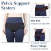 JOMECA V-Sling Pelvic Support Belt for Prolapse Pregnancy SPD, Vulvar Varicosities, LCS, Pelvic Floor, Organ Prolapse Support Relieve Tilted or Twisted Pelvis Girdle Pain (Black X-Large) view 2