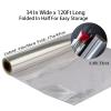 CMFYHM 120 ft Clear Cellophane Wrap Roll (34" x 120Ft) 3 Mil Thicken Cellophane Wrap Roll for Gifts, Baskets, Flowers, Party Decorations (34" fold into 17") view 2