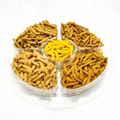 NY SPICE SHOP Sesame Sticks Snacks Tray - 2 Pound Crisy Sesame Sticks Snacks in Bulk - Honey Roasted Sesame Sticks - Healthy Snacks - Spicy Sticks - Bulk Snacks Tray - Mix Flavoured Sesame Tray
