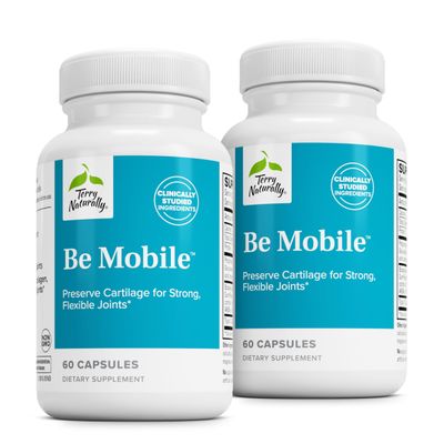 Terry Naturally Be Mobile - Collagen Supplement for Joint Health Support - Dietary Supplement with Boswellia Extract & Type II Collagen - Lower Back & Knee Support Supplement - 60 Capsules