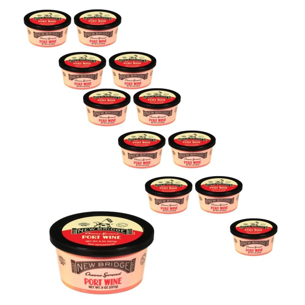 New Bridge Port Wine Cheese Spread, 8 oz, 12 Pack