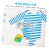 Beatifufu Baby Shampoo Brush Set Hair Accessories for Newborns Toddlers Gentle Wool Bristles view 3