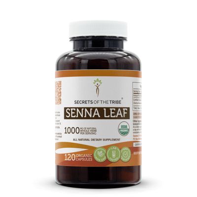 Secrets of the Tribe Senna Leaf USDA Organic 120 Capsules | Made with Organic Vegetarian Capsules and Organic Senna Leaf (Senna Alexandrina) Dried Leaf (120 Capsules)