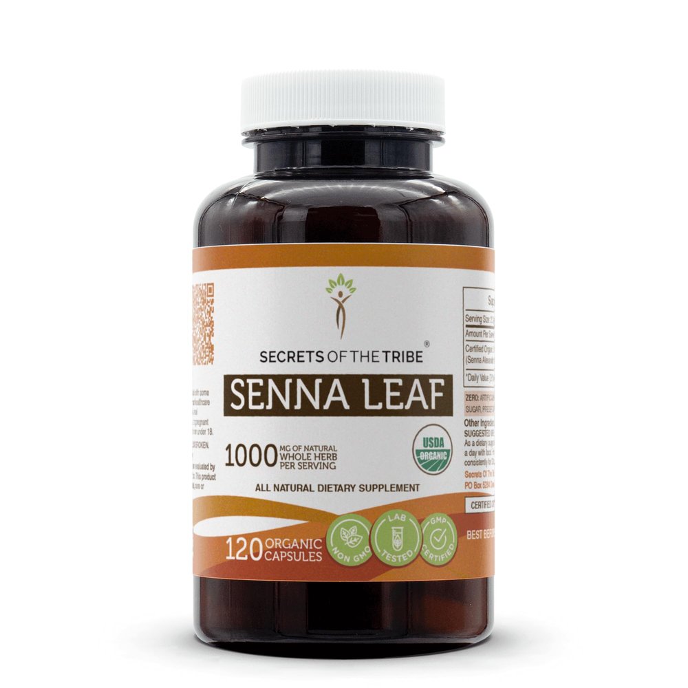 Secrets of the Tribe Senna Leaf USDA Organic 120 Capsules | Made with Organic Vegetarian Capsules and Organic Senna Leaf (Senna Alexandrina) Dried Leaf (120 Capsules)