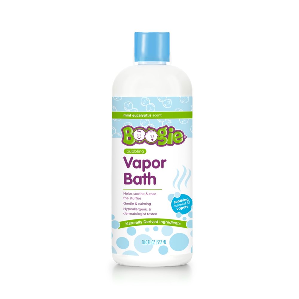 Boogie Kids Botanical Bubble Bath, Soothing Vapor, Made with Natural Essential Oils, Mint Eucalyptus, 18 oz (Pack of 1)