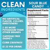 Zero Sugar - Sour Blue Candy Electrolytes Powder - Refreshing Hydration - Caffeine Free Energy - All Natural Ingredients - Vegan, Keto & Paleo - Sugar Free Electrolyte Powder Drink Mix - 30 Servings view 2