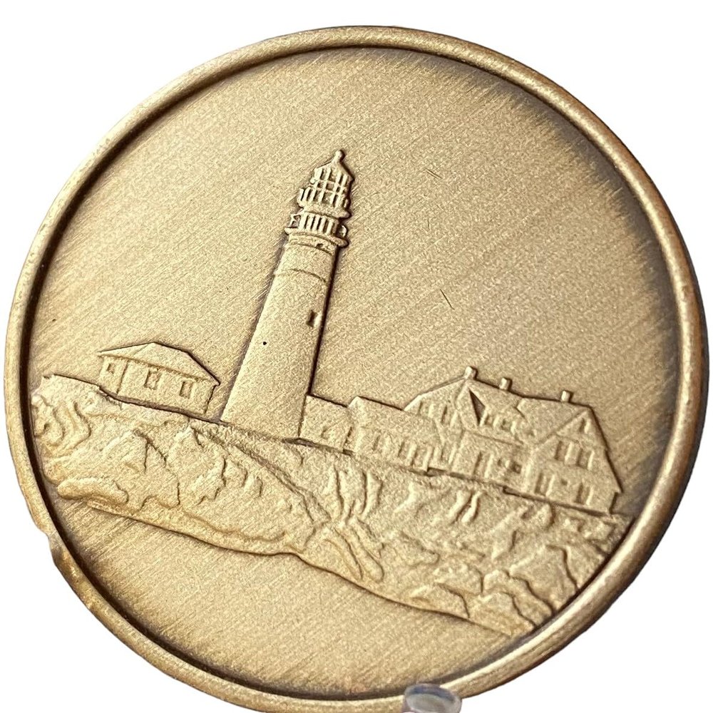 Bulk Lot of 25 Fog Light Prayer Lighthouse Antique Bronze Medallion Chip