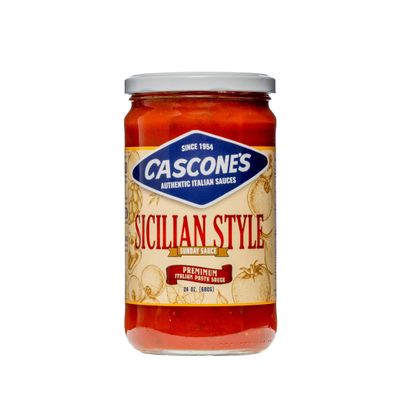 Cascone's Authentic Italian Sicilian Style Sunday Pasta Spaghetti Sauce | Gluten Free | Grade A Fresh Tomatoes