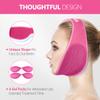 Hilph Face Ice Pack Wisdom Teech Ice Pack Head Wrap for Facial Oral Surgery Pain Relief for TMJ, Upgraded Large Jaw Ice Wrap with 4 Hot Cold Gel Packs for Tooth Extraction & Teeth Removed, Tonsil Red view 2