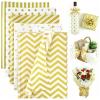 Koogel 100 Sheets Tissue Paper, 20 x 14 Inch White Gold Tissue Paper for Gift Bags, Stars and Stripes Pattern for Christmas Gift Wrapping and DIY Crafts view 1