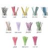 25 pcs Stripes Disposable Paper Drinking Straws, Rainbow Drinking Supplies Straws Bulk for Parties, Crafts, Tall Cups, Glass, Bottles(Light Green) view 2