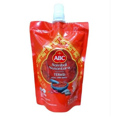 ABC Sambal Nusantara Terasi,Indonesian Spicy Chili Sauce, Pouch 180g (Pack of 1)