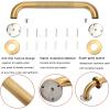 Rackickyer Shower Grab Bar, 2 Pack 12 Inch Gold Bathroom Grab Bar, 1.25" Diameter 304 Stainless Steel Anti-Slip Grab Bars for Bathtubs and Showers, Handicap Shower Grab Bar for Seniors Elderly view 3