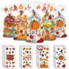 Hying 100PCS Thanksgiving Cellophane Treat Bags for Candy Cookie, Pumpkin Candy With Twist-Ties Maple Leaves Harvest Fall Goody for Autumn Party Favors Supplies Decor view 1
