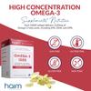 HAIM Omega-3 1000 Fish Oil Softgels  1120mg Omega-3 with EPA DHA Fatty Acids  Burpless, Odorless, No Fishy Smell  Triple Strength Concentrated Supplement  Nutritional Softgels  60 Count view 3