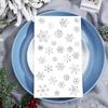 150 Pcs Christmas Snowflake Napkins 3 Ply Disposable Paper Guest Towels Napkins for Bathroom Xmas Holiday Wedding Anniversary Birthday Party Baby Shower Winter Decorative Towels (Snowflake) view 2
