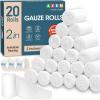 AZEN 20 Pack Gauze Rolls Bandages, 2 in x 4.1 Yards, Premium Medical Supplies & First Aid Supplies, Bandage Wrap Vet Wrap view 1
