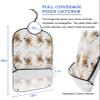 Kewadony Adult Bibs for Elderly Women - Gold Flowers Waterproof Dining Clothing Protectors with Crumb Catcher for Eating/Feeding, Floral Botanical Fashion Life Aesthetic Art Terry Cloth Bib Washable view 2