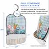 Kewadony Adult Bibs for Elderly Women - Easter Waterproof Dining Clothing Protectors with Crumb Catcher for Eating/Feeding, Truck with Bunny Easter Egg Caroot Spring Blue Plaid Terry Cloth Bib view 2